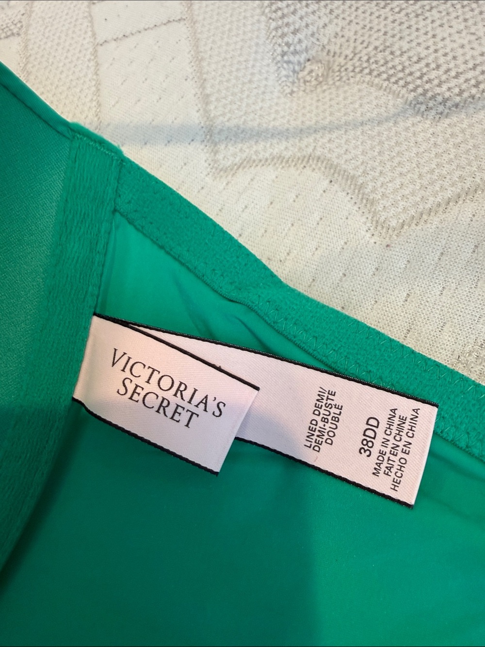 Victoria's Secret Emerald Lined Demi Bra